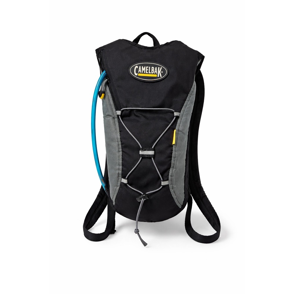 CamelBak Hydration Pack Backpack w Bladder Hiking‎ Cycling Running Black Gray